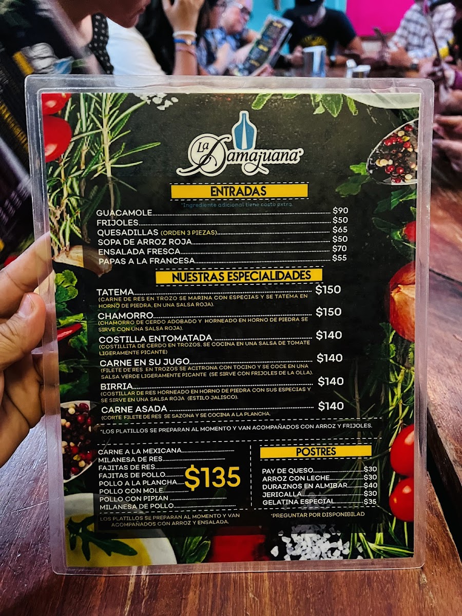 Fonda y Galeria La Damajuana Menu - Image 3