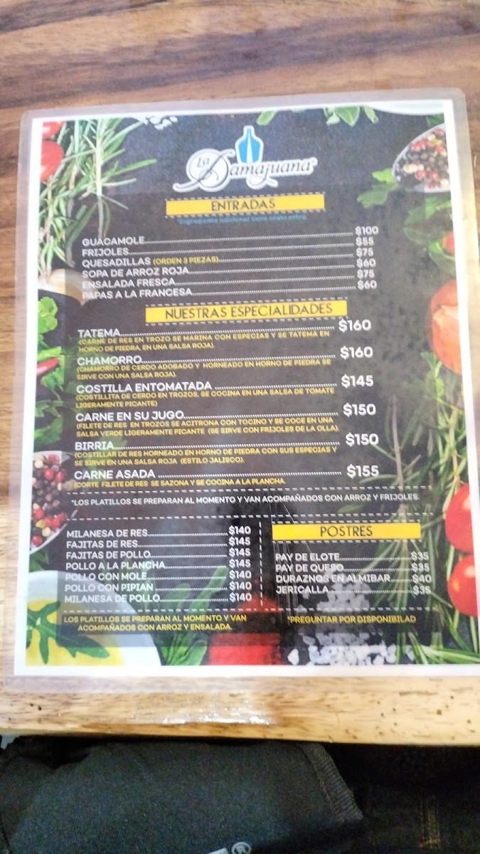 Fonda y Galeria La Damajuana Menu - Image 4